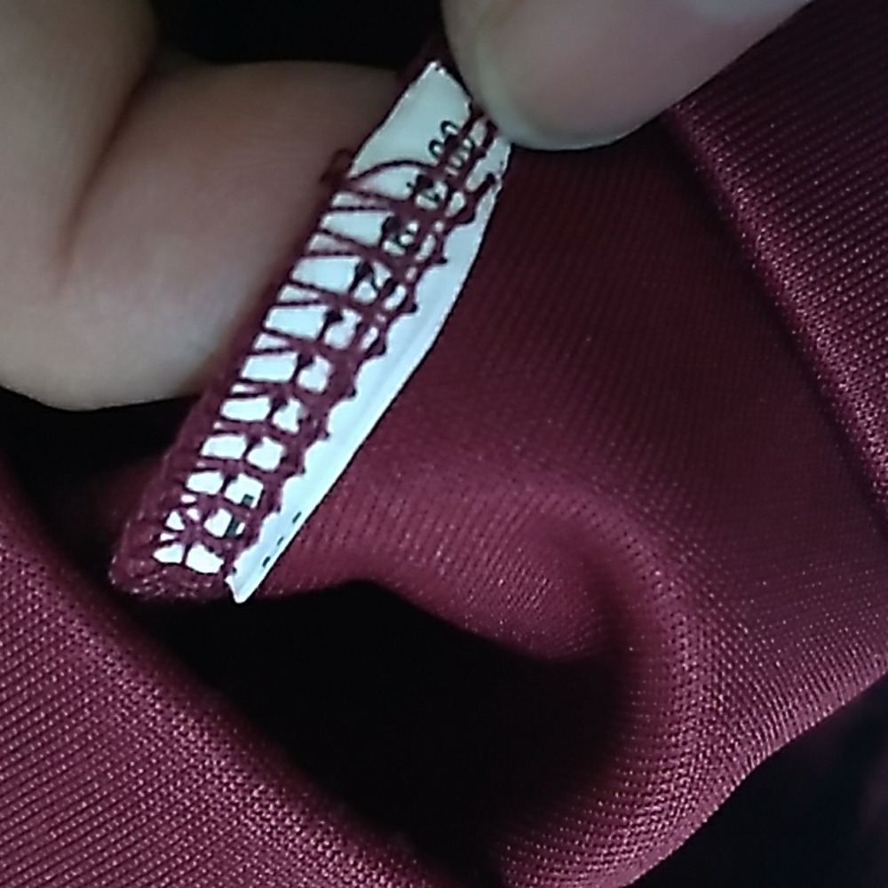 Forever 21 burgundy wine athletic yoga halter crop top with mesh insert S - Picture 7 of 7